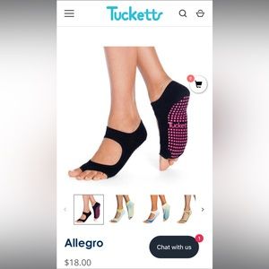 Tucketts Allegro Grip Socks- S/M (US Women 6-9) NWOT